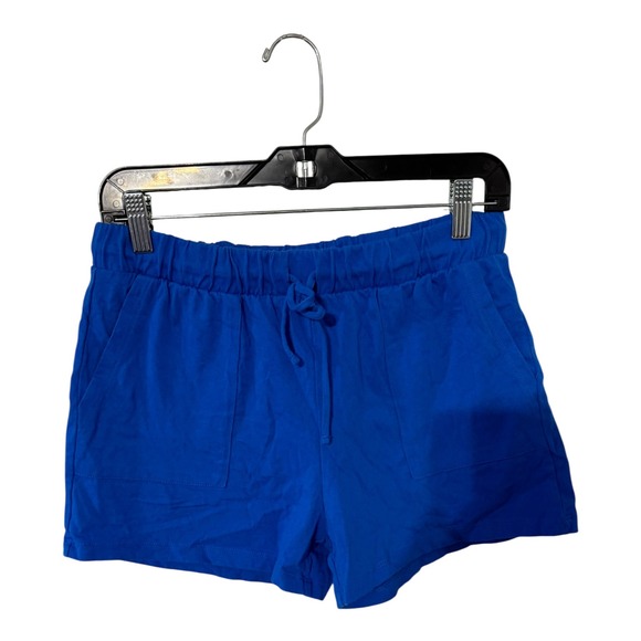 Zenana Pants - Zenana Womens Royal Blue Cotton Drawstring Shorts Elastic Waist Pockets Medium